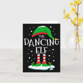De Dansende Elf Kerst Familie Matching Xmas Dan Kaart (Gele Bloem)