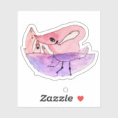 De dansende flamingo sticker (Vel)