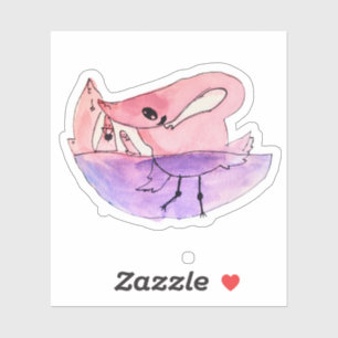 De dansende flamingo sticker