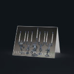 De dansende Kaart van de Chanoeka Menorah<br><div class="desc">De originele die Chanoeka themed ontwerp op een reeks beeldhouwwerken wordt gebaseerd.</div>