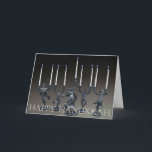 De dansende Kaart van de Chanoeka Menorah<br><div class="desc">De originele die Chanoeka themed ontwerp op een reeks beeldhouwwerken wordt gebaseerd.</div>