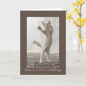 De dansende Kaart van de Verjaardag van de Kat (Gele Bloem)