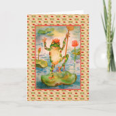 De dansende Kaart van de Verjaardag van de Kikker (Voorkant)