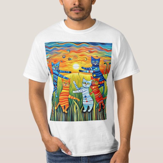 De Dansende Katten T-shirt (Voorkant)