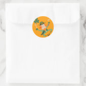 De Dansende Leprechaun Ronde Sticker (Tas)