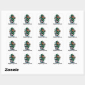 De Dansende Leprechaun Vierkante Sticker (Vel)