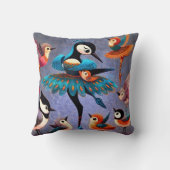 De dansende pauw kussen (Achterkant)