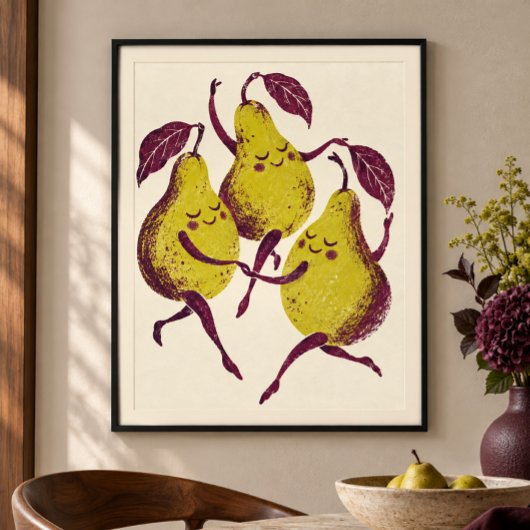 De Dansende Peren Kunstprint Poster