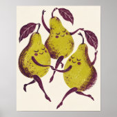De Dansende Peren Kunstprint Poster (Voorkant)