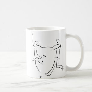 De dansende Schets van het Paar Koffiemok