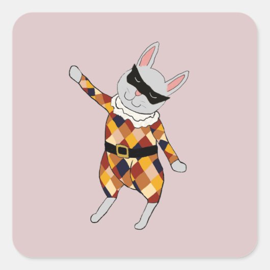 De dansende Stickers van het Konijntje van de (Voorkant)
