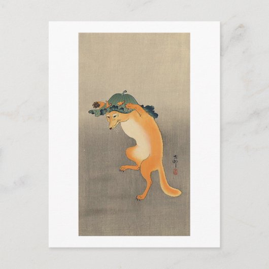 De dansende vos briefkaart (Voorkant)