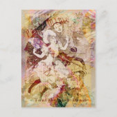 De danser en de pierrot kerst feestdagenkaart (Voorkant)