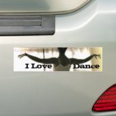 De danser, ik    hou van Dance Bumpersticker (Op auto)
