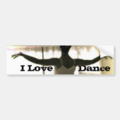 De danser, ik    hou van Dance Bumpersticker (Voorkant)