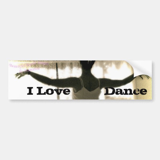 De danser, ik    hou van Dance Bumpersticker (Voorkant)