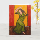 de danser kaart (Gele Bloem)