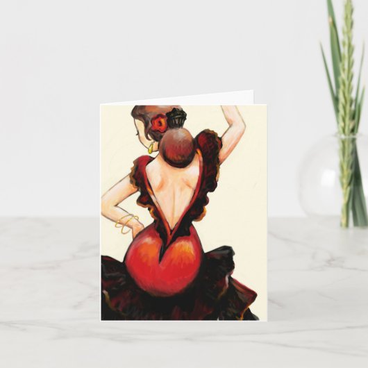 De Danser Lege Notecard van het flamenco Kaart (Voorkant)