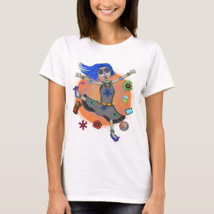 De danser Performer carefree Happy Party Girl Nig T-shirt