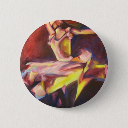 De danser ronde button 5,7 cm (Voorkant)