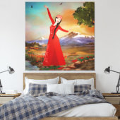 De danser stretched canvas print (Insitu (Slaapkamer))