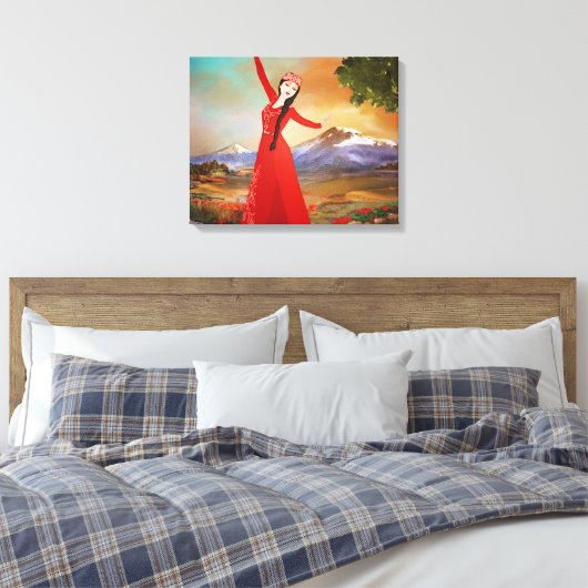 De danser stretched canvas print (Insitu (Slaapkamer))