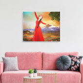 De danser stretched canvas print (Insitu (Woonkamer))