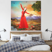 De danser stretched canvas print (Insitu (Slaapkamer))