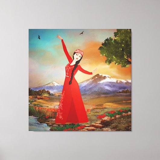De danser stretched canvas print (Voorkant)