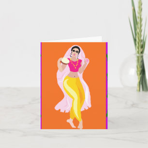 De Danser van de buik Feestdagen Kaart