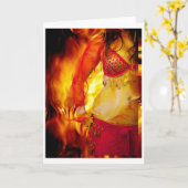 De Danser van de buik Kaart (Gele Bloem)