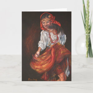 De Danser van de zigeuner Feestdagen Kaart