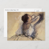 De danser van Edgar Degas,  Ballerina Art Briefkaart (Voorkant / Achterkant)