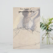 De danser van Edgar Degas,  Ballerina Art Briefpapier (Staand voorkant)