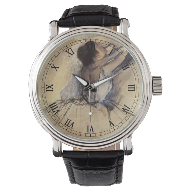 De danser van Edgar Degas,  Ballerina Art Horloge (Voorkant)