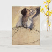 De danser van Edgar Degas,  Ballerina Art Kaart (Gele Bloem)