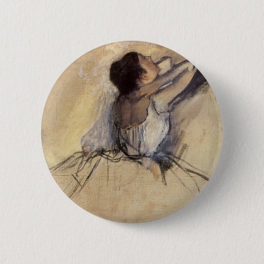 De danser van Edgar Degas,  Ballerina Art Ronde Button 5,7 Cm (Voorkant)