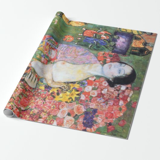 De danseres, Gustav Klimt Cadeaupapier (Uitgerold)