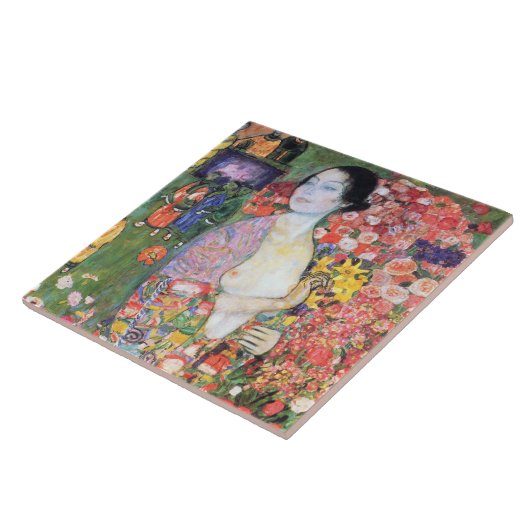 De danseres, Gustav Klimt Tegeltje (Zijkant)