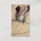 De danseres van Edgar Degas Visitekaartje (Achterkant)