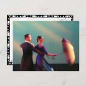 De Dansers van de balzaal met Paraplu Briefkaart (Voorkant / Achterkant)