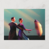 De Dansers van de balzaal met Paraplu Briefkaart (Voorkant)