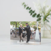 De Dansers van de tango in Plein Dorrego Briefkaart (Staand voorkant)