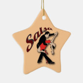 De Dansers van Salsa Keramisch Ornament (Rechts)