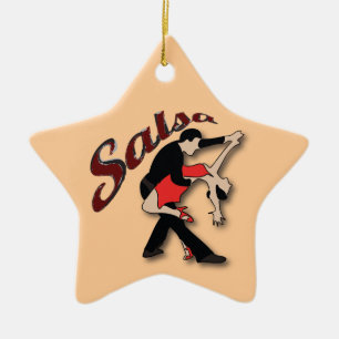 De Dansers van Salsa Keramisch Ornament
