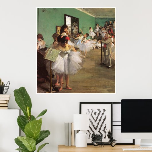 De dansklasse, 1874 - Edgar Degas Poster (Thuiskantoor)