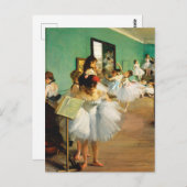 De dansklasse (1874) van Edgar Degas Briefkaart (Voorkant / Achterkant)