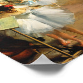 De dansklasse (1874) van Edgar Degas Poster (Hoek)