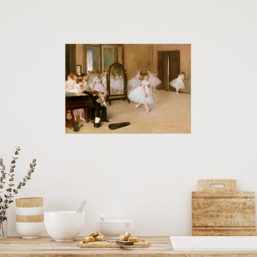 De dansklasse door Edgar Degas Poster (Keuken)