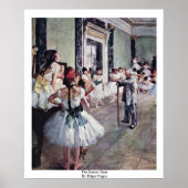 De dansklasse door Edgar Degas Poster (Voorkant)